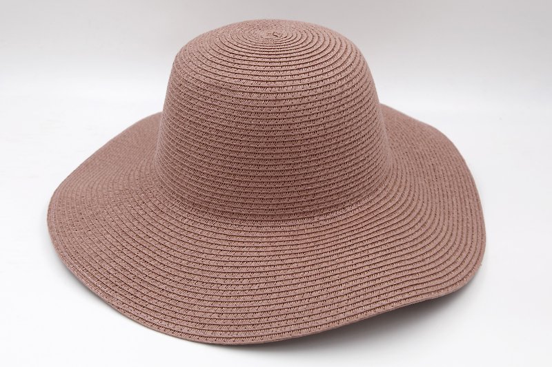 【Paper home】 European wave cap (grape purple) paper thread weave - Hats & Caps - Paper Pink