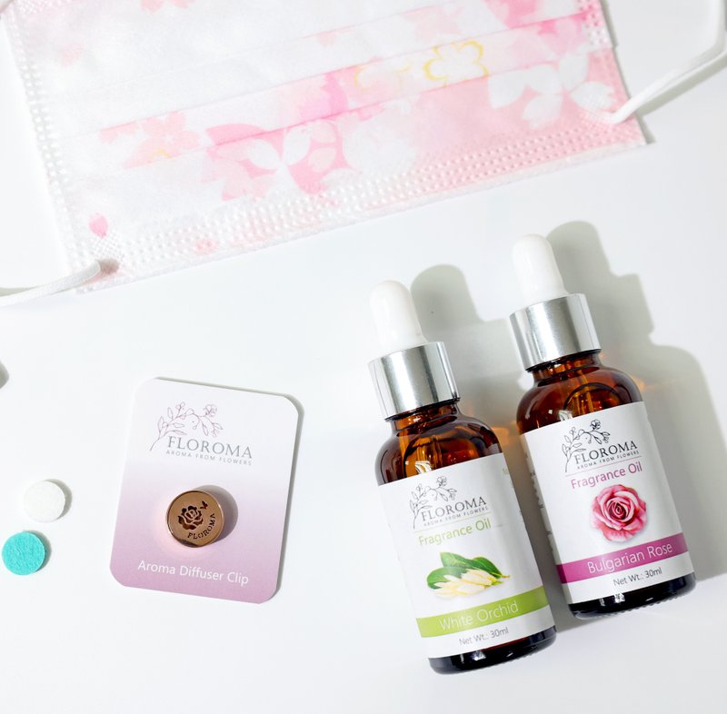 買香薰精油送口罩扣 Aroma Diffuser Clip Set - 香水/香膏 - 其他材質 多色