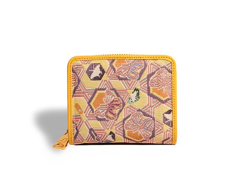 Butterfly Kaleidoscope jacquard woven Videos short clips pink yellow -REORE - Coin Purses - Other Materials Multicolor