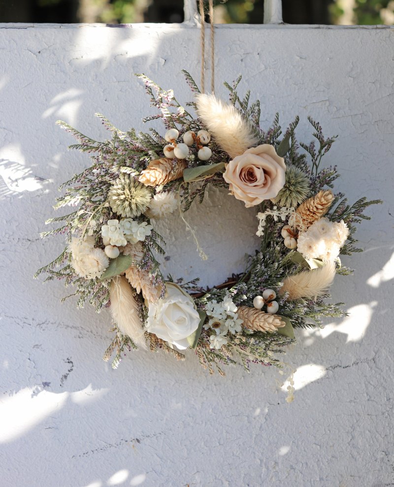 | DIY material package | - Preserved flower hand-tied wreath material package dried flower preserved flower handmade DIY - จัดดอกไม้/ต้นไม้ - พืช/ดอกไม้ ขาว