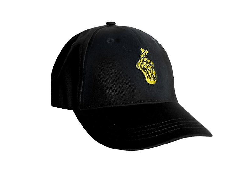 Heart Gesture Peaked Cap (Black) - Hats & Caps - Other Man-Made Fibers Black