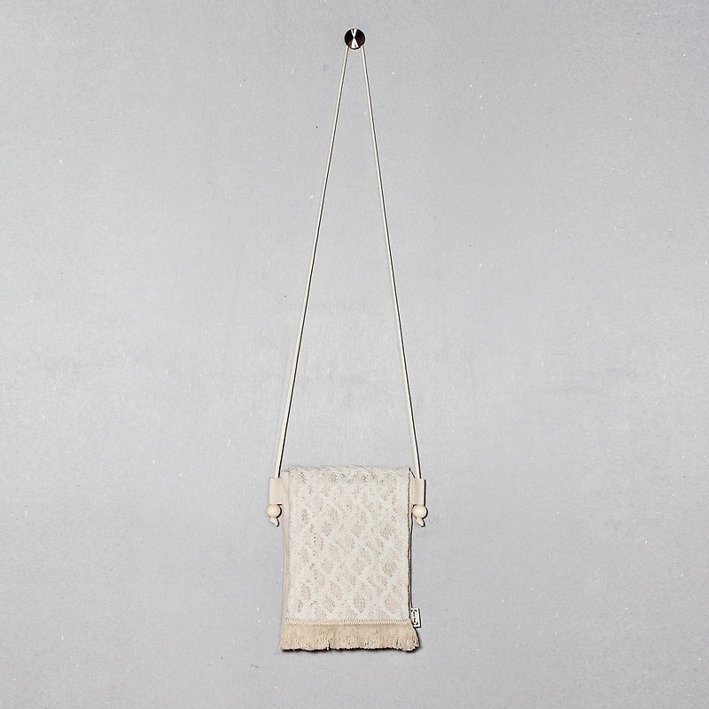 Lace Mini Bag - Light Travel Bag - Limited Items - Messenger Bags & Sling Bags - Cotton & Hemp White