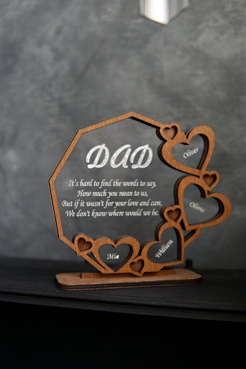 Mother's Day Personalized Cherrywood - Acrylic - Birch wood Plaque, - 其他家具 - 壓克力 