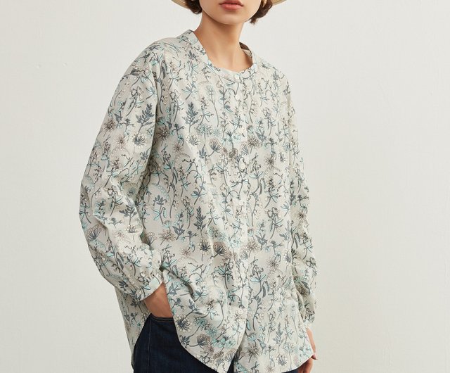＼NEW／ サボテン プリント シャツ レディース トップス 半袖 ブラウス 夏 さぼてん ボタニカル 植物 コットン 40代 50代 60代 Bell Pony ベルポニー NEW サボテン プリント シャツ レディース トップス 半袖