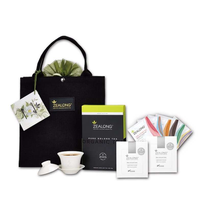【雅璽經典茶禮 紐西蘭璽龍茶】平裝50g+花茶茶包6入+原味茶包6入 - 茶葉/茶包/水果茶 - 其他材質 黑色