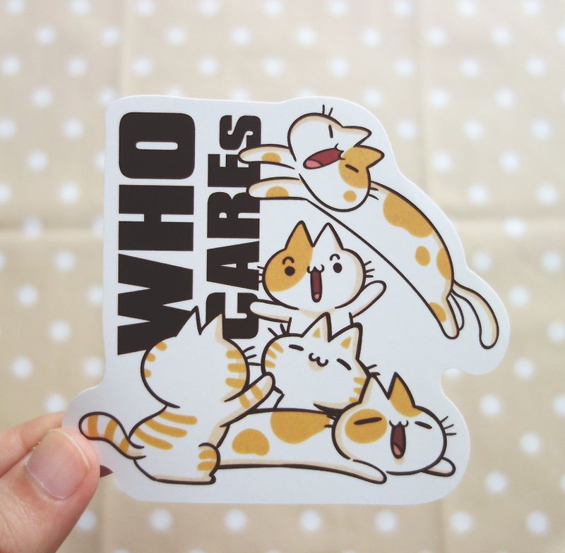 Waterproof big sticker / stack cat - สติกเกอร์ - กระดาษ 