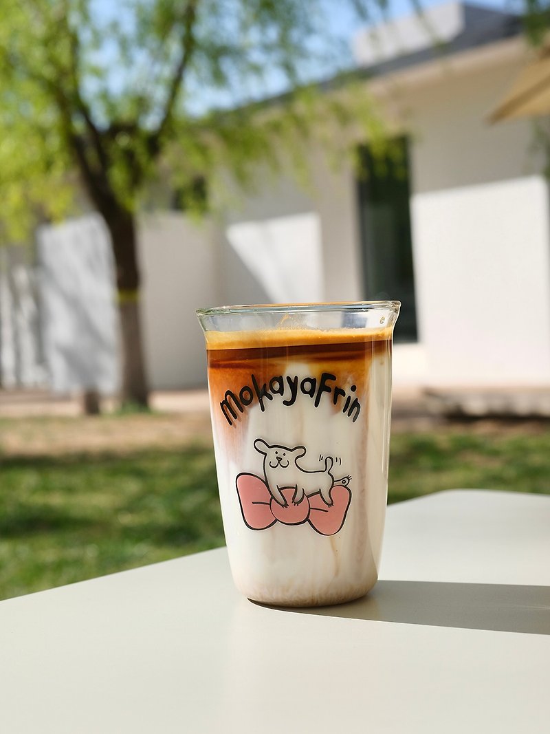 Bowknot Puppy Pyrex Cup Cute Gift - แก้ว - แก้ว สีใส
