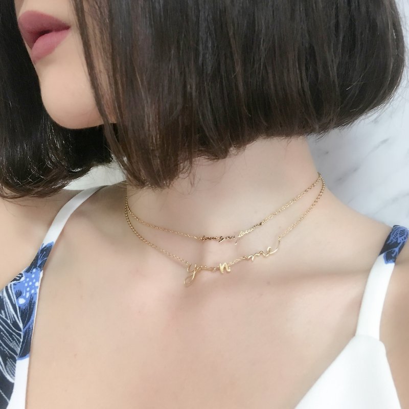 U 'N' ME Choker Necklace SV220 - Necklaces - Other Metals Gold