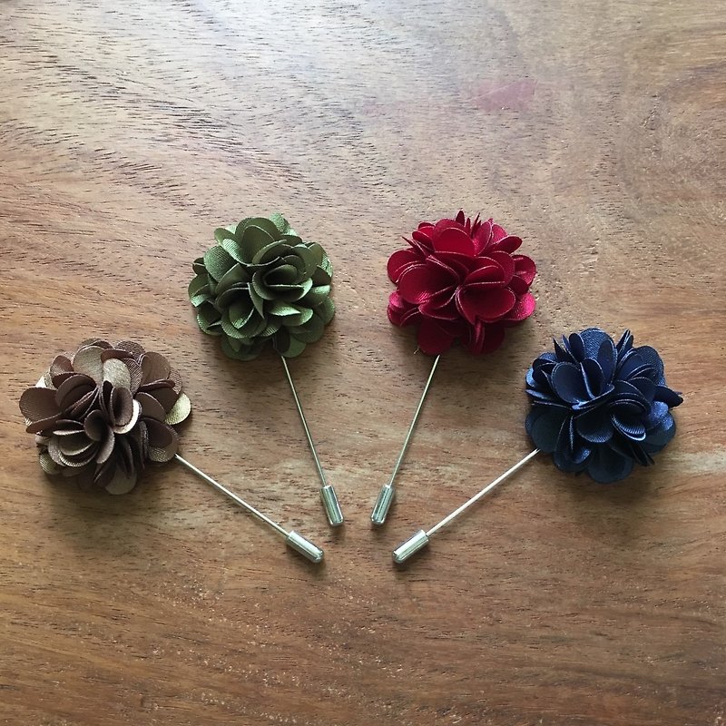 Petal Lapel Pin (Flower) - 胸針 - 棉．麻 多色