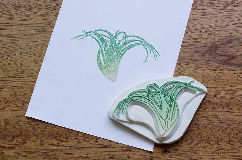 カードPDAの植物空気手彫りのゴムスタンプセット - はんこ・スタンプ台 - ゴム グリーン