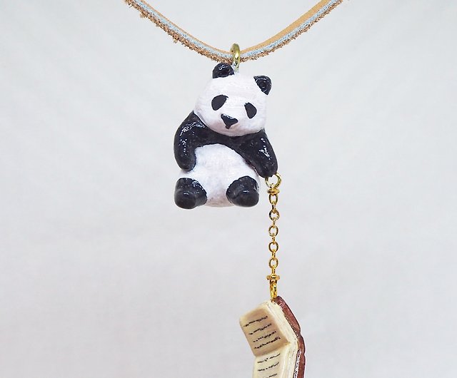 Wenqingパンダ動物の手作りネックレスヒップスターパンダハンドメイド