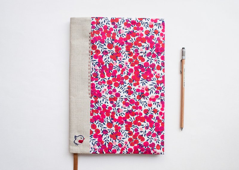 Wiltshire Liberty Print - adjustable A5 bookcover - Notebooks & Journals - Cotton & Hemp Multicolor