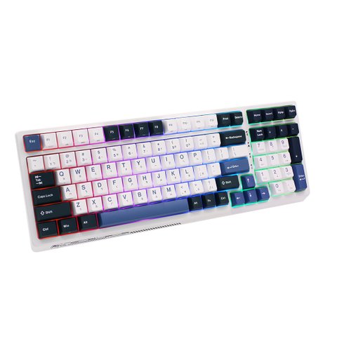ROYAL KLUDGE 臺灣獨家代理 【RK】G98機械鍵盤 藍牙三模PBT鍵帽 100鍵K黃軸 RGB 藍色潮汐