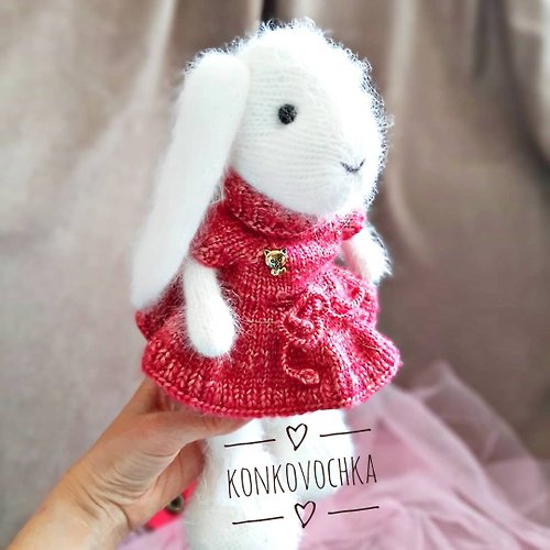 Konkovochka 兔子毛绒玩具、小兔子玩具、毛绒动物、精美礼物、儿童玩具、安全