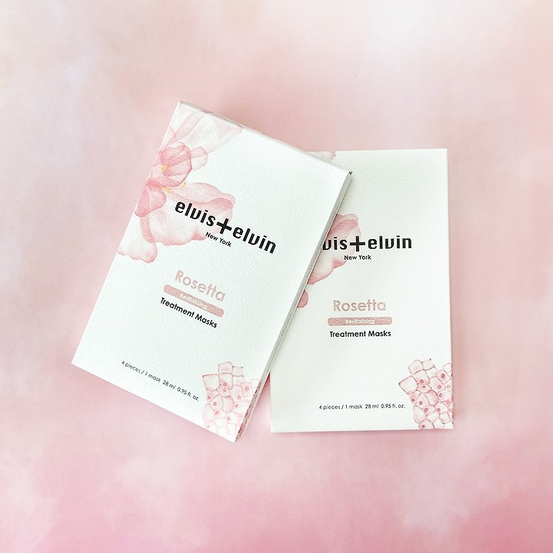 American New York Fragrance [elvis+elvin] Rose Plant Revitalizing Mask Weekly Special Buy 1 Get 1 Free - Face Masks - Other Materials Pink