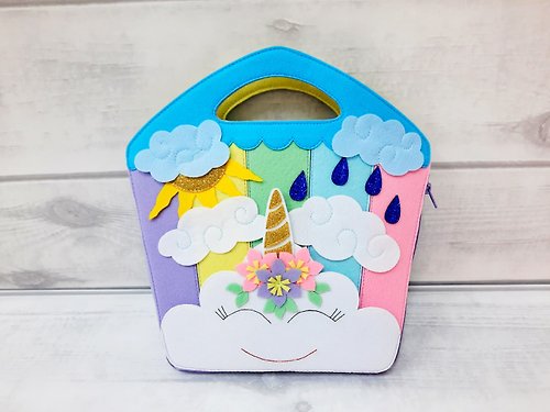 Happy Toy House Magic unicorn house, toy unicorn clothes, little girls handbag