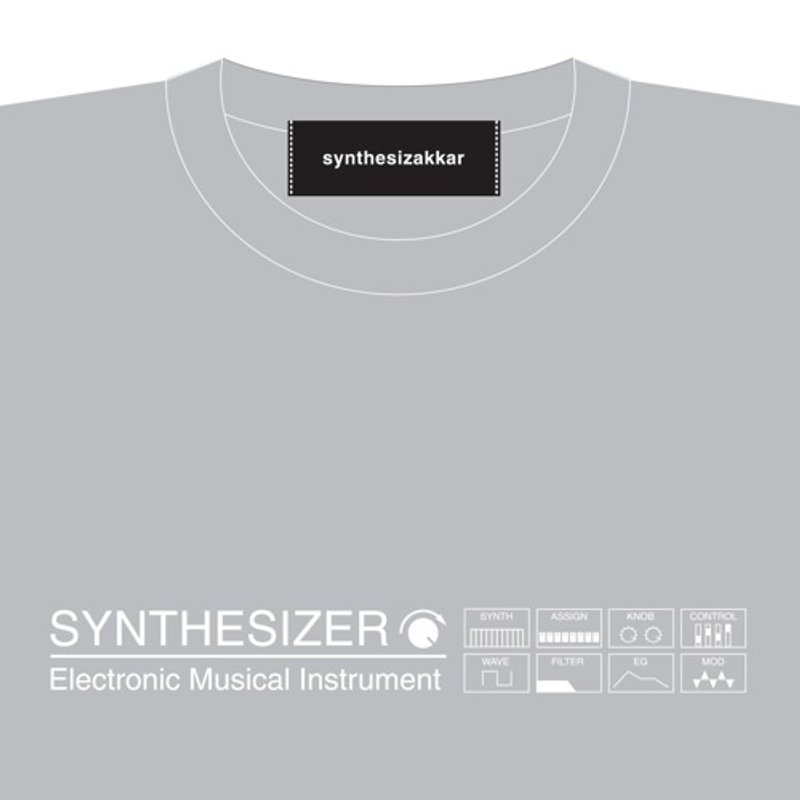 [T-shirt] SYNTHESIZER T-shirt・Synthesizer T-shirt・Gray - เสื้อผู้หญิง - ผ้าฝ้าย/ผ้าลินิน สีเทา