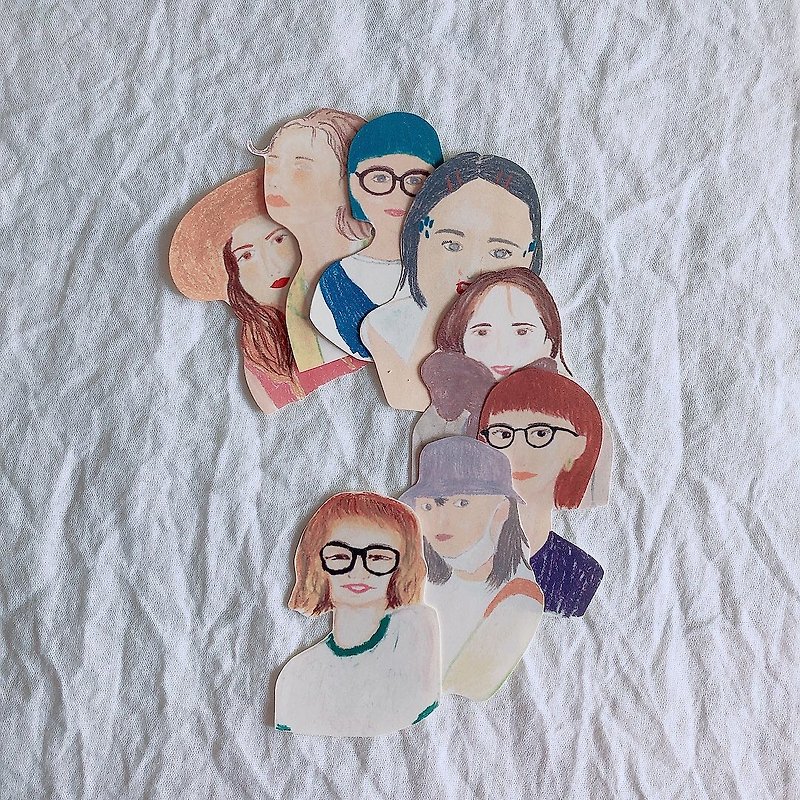Valuing individuality Girl sticker - สติกเกอร์ - กระดาษ หลากหลายสี