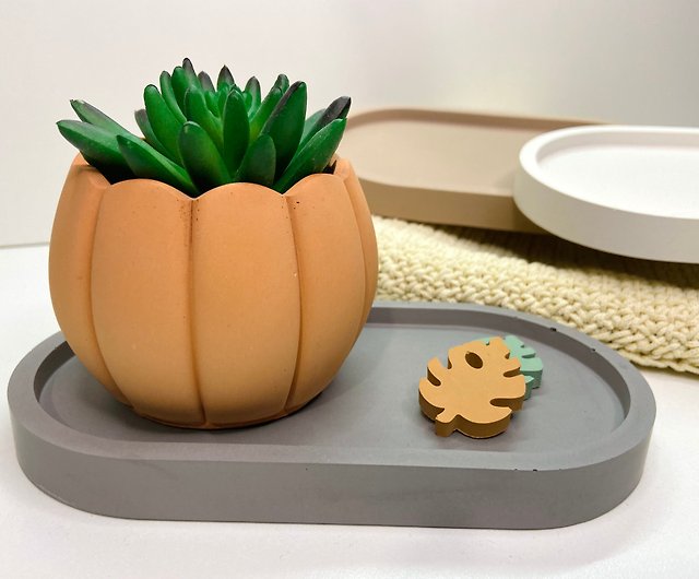 Decorative cement tray, jewelry key tray, candle coaster, trinket dish -  Shop AiryHomeStudio Items for Display - Pinkoi