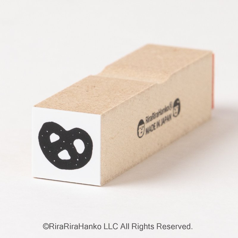 プレッツェル*15mm角*ラバースタンプ*R908 - 印鑑・スタンプ - 木製 