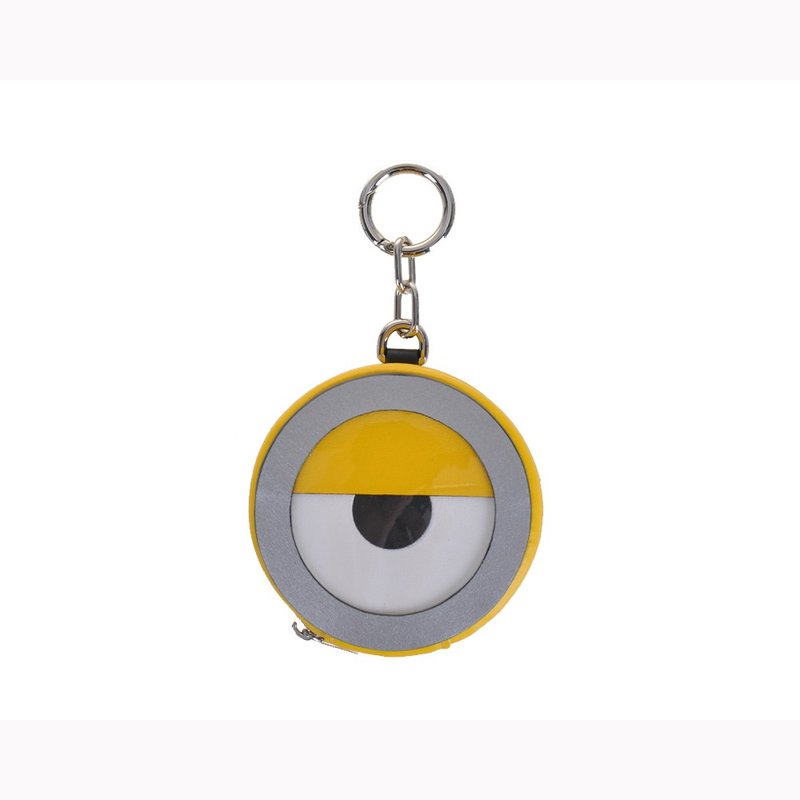 【Free Gift】Minions Leather Coins Bag Charm - พวงกุญแจ - หนังแท้ สีเหลือง