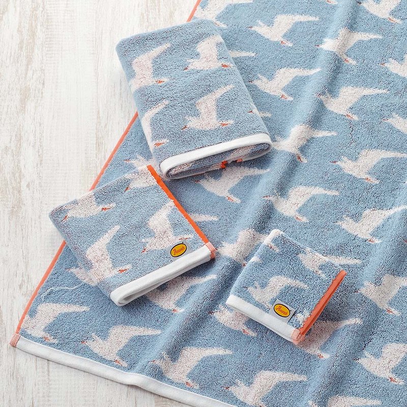 Maruma, Japan│Anorak British Design Towel Face Towel Seagull - ผ้าขนหนู - ผ้าฝ้าย/ผ้าลินิน 