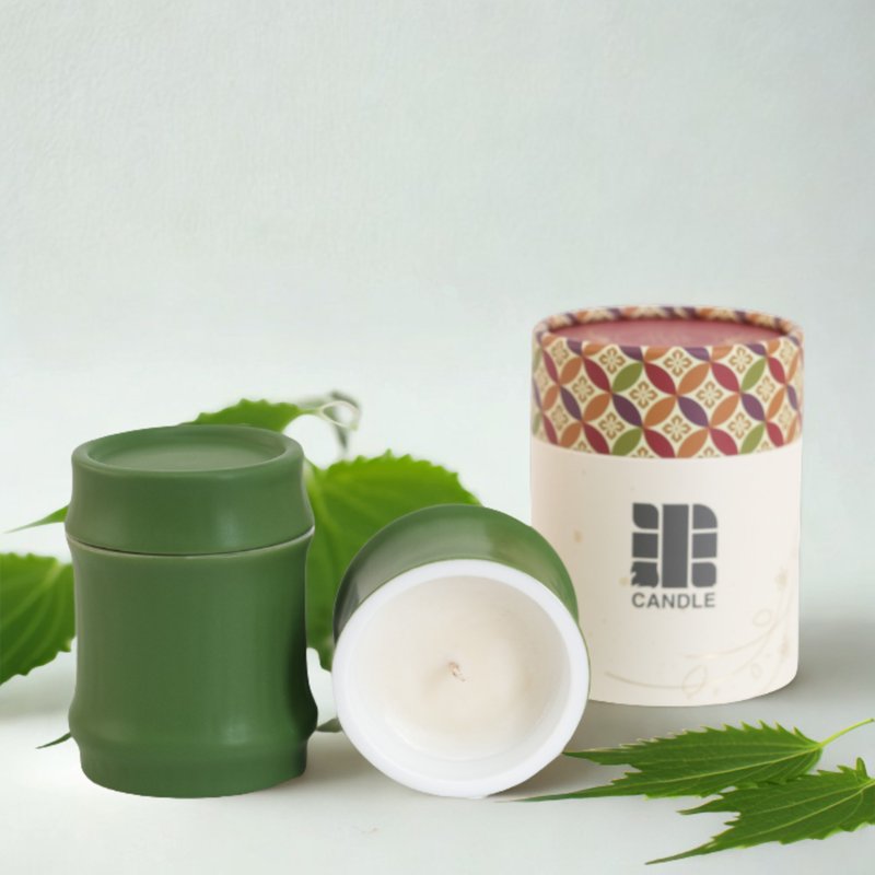 お米 キャンドル お米Candle アロマキャンドル 天然素材 紫蘇  日本製 ハンドメイド お米ワックス 100% 国産 - 香氛蠟燭/燭台 - 環保材質 紫色