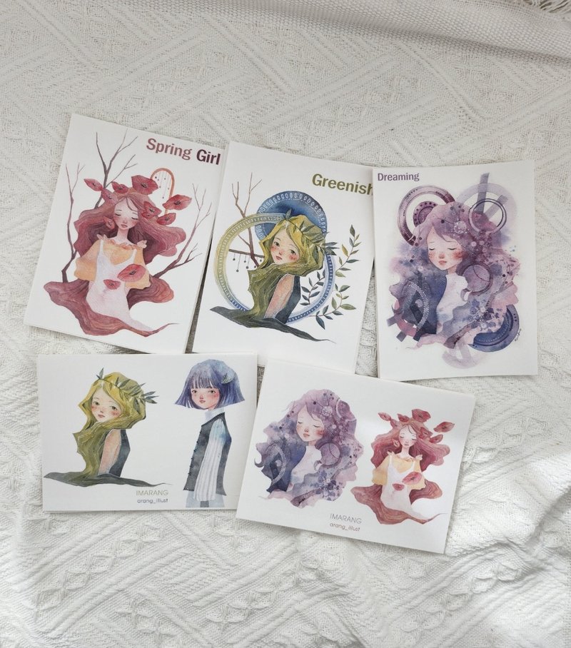 Spring Girls - 貼紙 - 紙 
