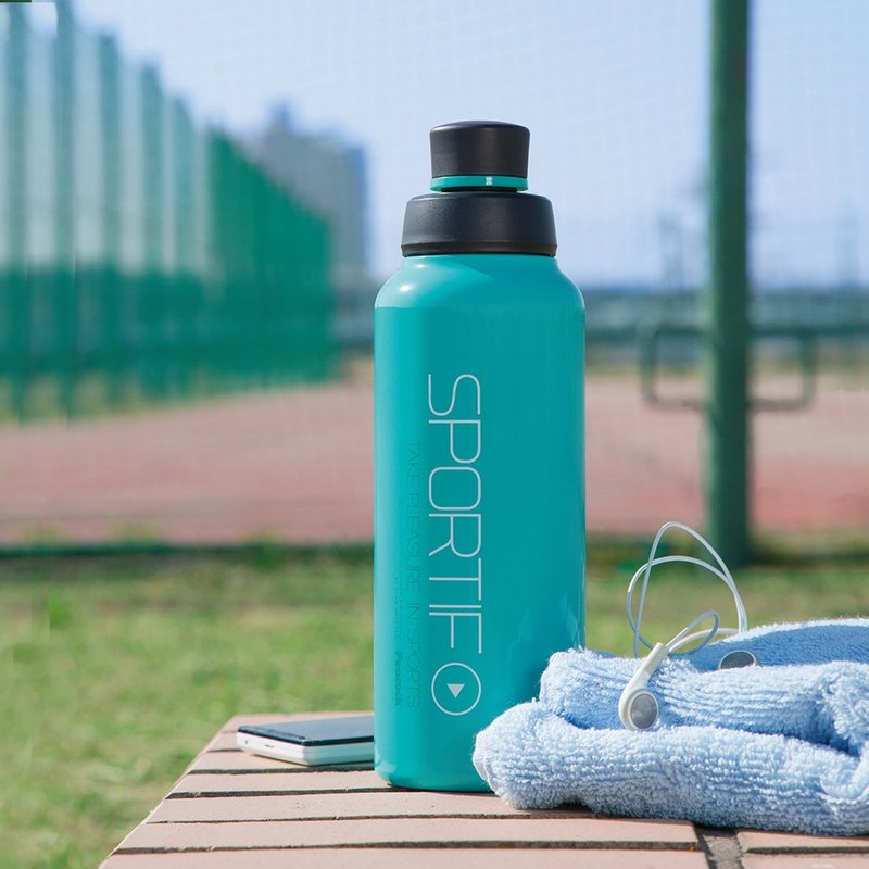 【孔雀Peacock】800ML 直飲不鏽鋼保溫杯(掛勾孔)運動暢快-翡翠綠 - 保溫瓶/保溫杯 - 不鏽鋼 綠色