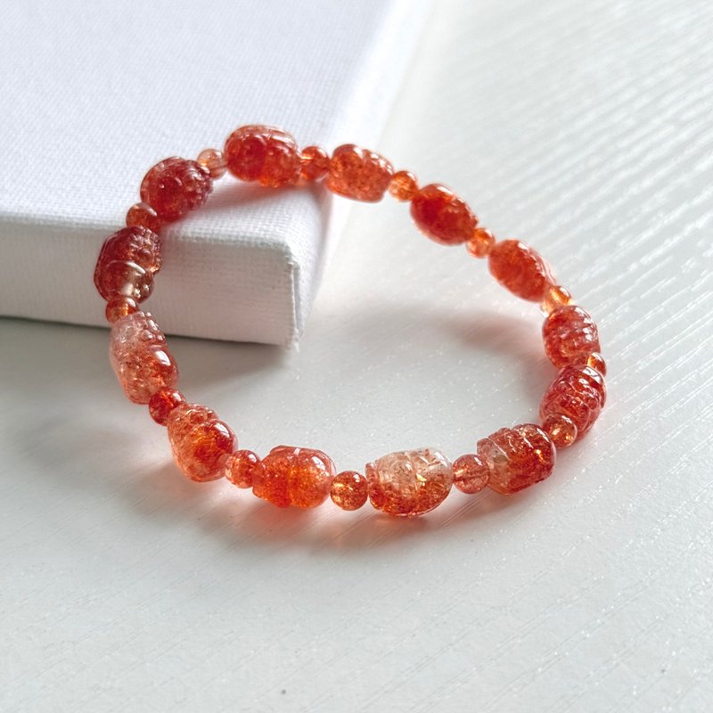 Golden Sun Pixiu Bracelet - Bracelets - Crystal Orange