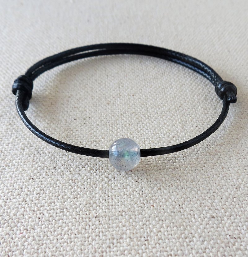 Fashion [lucky stone] Lantern Korean wax wire bracelet ***[2]*** Guardian love - สร้อยข้อมือ - เครื่องเพชรพลอย สีดำ