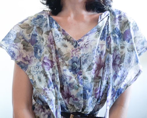 70s vintage エプロン ワンピース ボタニカル 70s vintage エプロン ワンピース ボタニカル