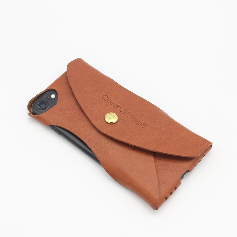 【Brown】iPhone cover(case)  Paul Air for iPhone 7/8/SE Made in JAPAN - Phone Cases - Genuine Leather Brown