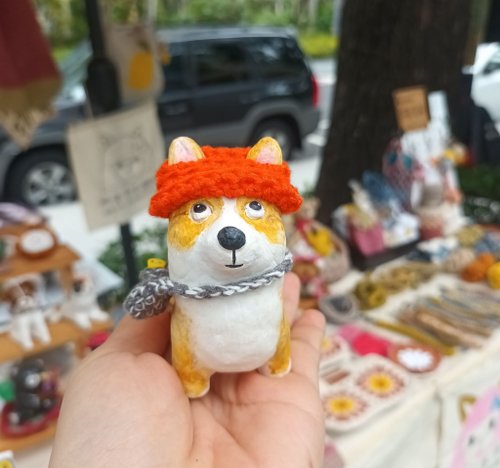 Agin /阿金·選物坊 出遊柯基犬禮物/客製化/居家辦公室/手工捏塑非模型