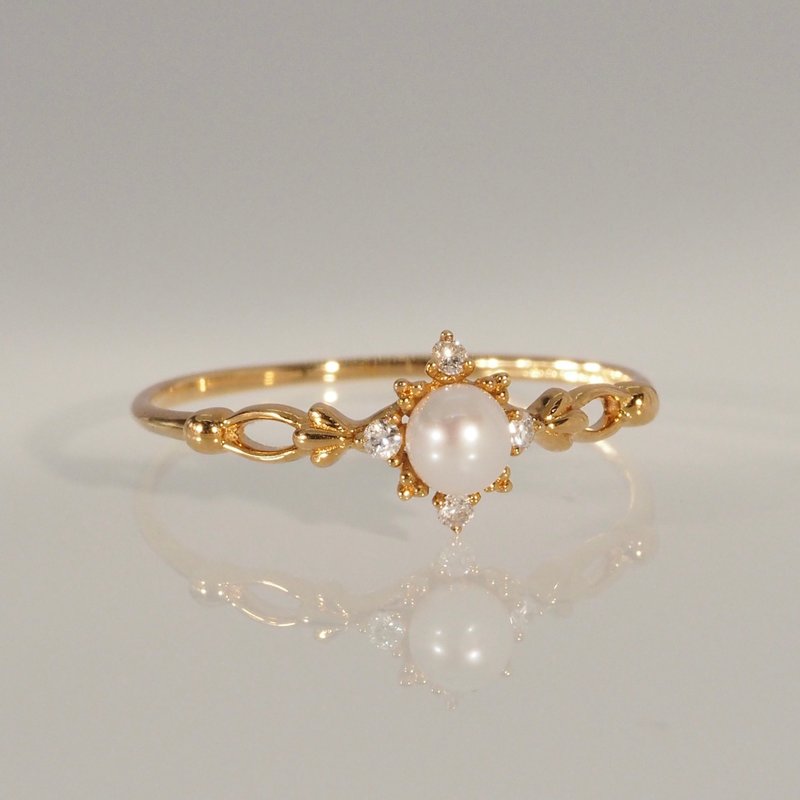 18K金珍珠花園戒指 18K Gold The Pearl Garden Ring - 戒指 - 貴金屬 