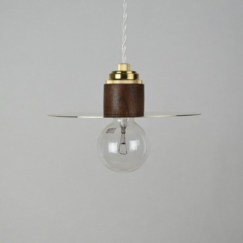 walnut and brass lights - โคมไฟ - โลหะ 