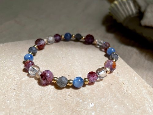 TSEYA JEWELRY 精靈的注視 ∣ 紫幽靈 藍晶石 天然石手鍊