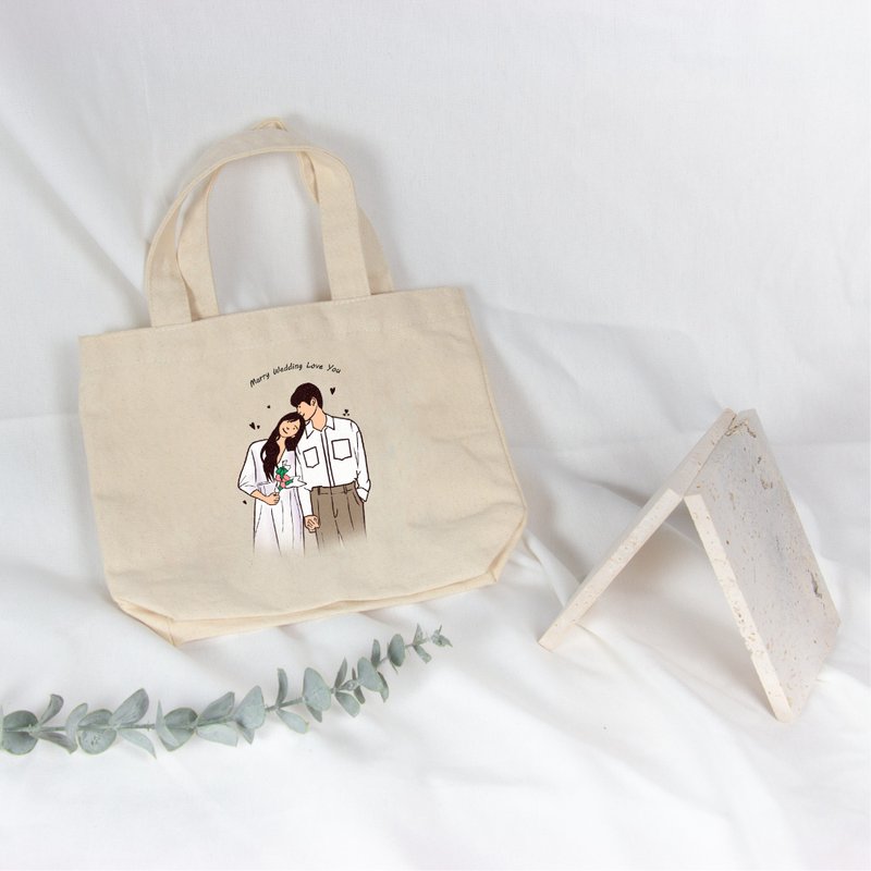 [Customized gifts] Canvas bags/company gifts/wedding customization/wedding favors/wedding props - กระเป๋าถือ - วัสดุอื่นๆ สีกากี