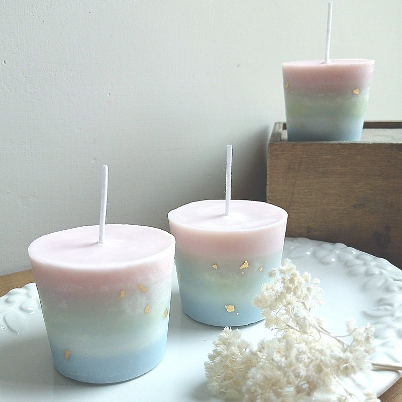 Waves | Silent Lake | Natural Soywax Scented Candle | Lime & Lavender - Candles & Candle Holders - Wax Pink