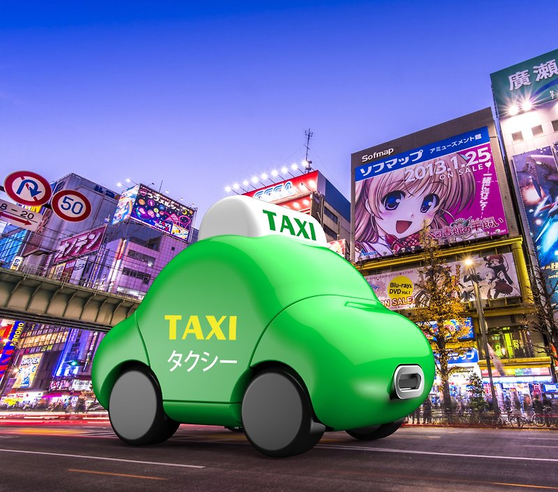 タクシーの創造フラッシュドライブ16GB-東京グリーン（クリスマスプレゼント） - USBメモリー - プラスチック グリーン
