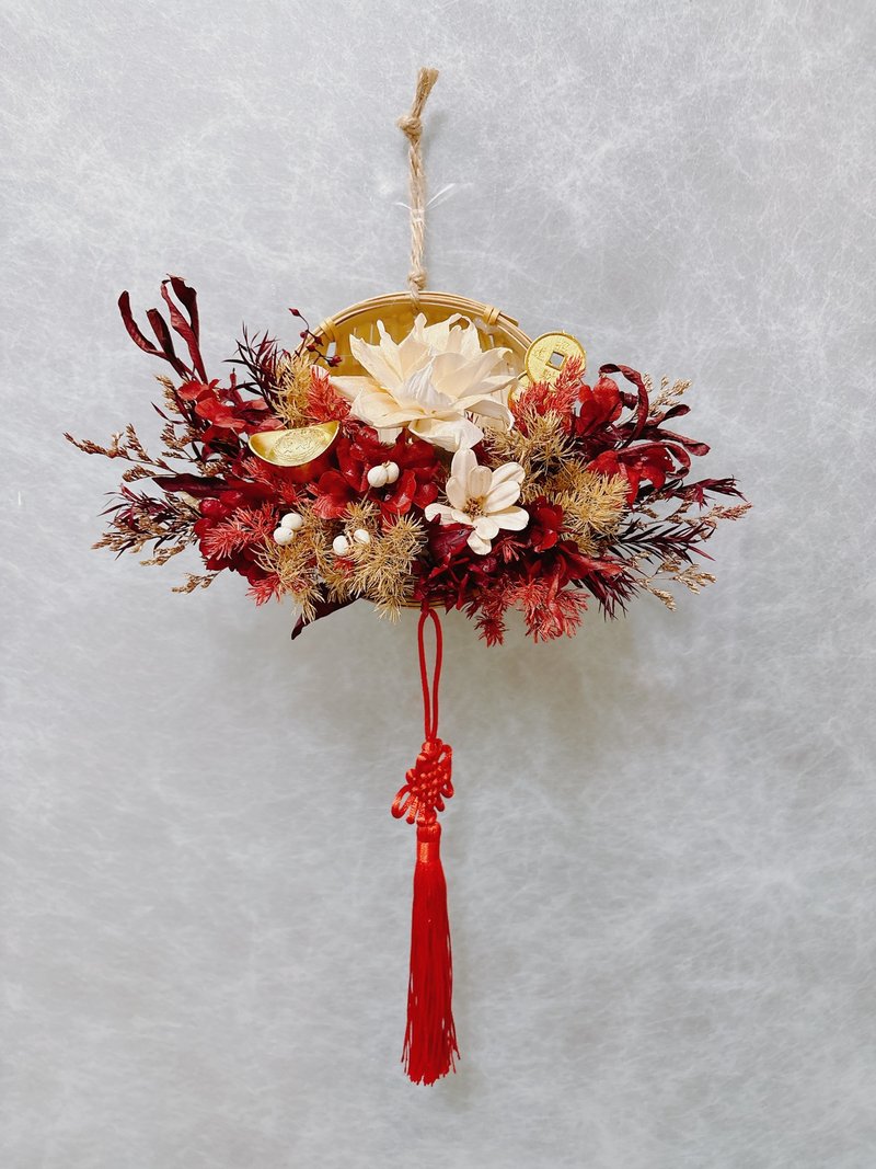 sueing_blossom New Year Mini Rice Sieve Ornament - ช่อดอกไม้แห้ง - พืช/ดอกไม้ 