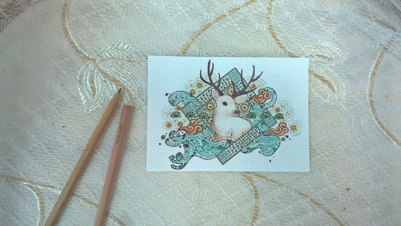 <Animals in the secret land>>As the Deer - Cards & Postcards - Paper 