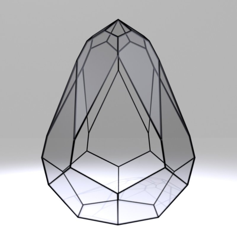 Stained glass large terrarium 014 for bonsai  terrarium printable pattern. DIY - 圖文模板設計 - 其他材質 