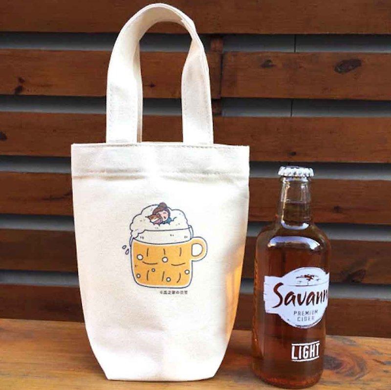微醺貓の日常 帆布飲料袋(冰壩杯杯) 手工印製 Canvas bag