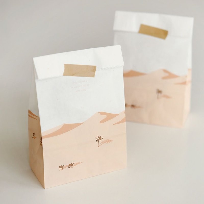 Animal Gift Bag Set S (10 in)-01 Desert, E2D11499 - วัสดุห่อของขวัญ - กระดาษ สีส้ม