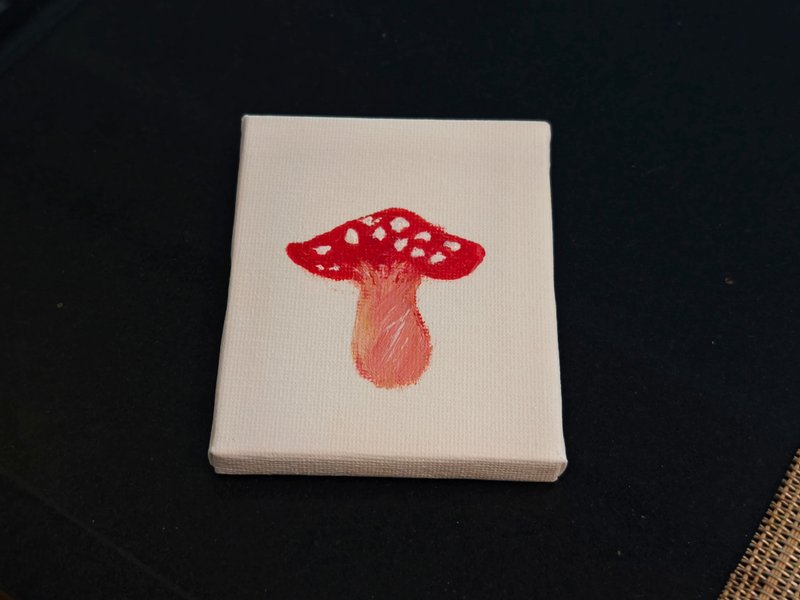 蘑菇/迷你掛畫/無框畫/壓克力水彩畫/裝飾畫/童趣畫 - 海報/掛畫/掛布 - 棉．麻 