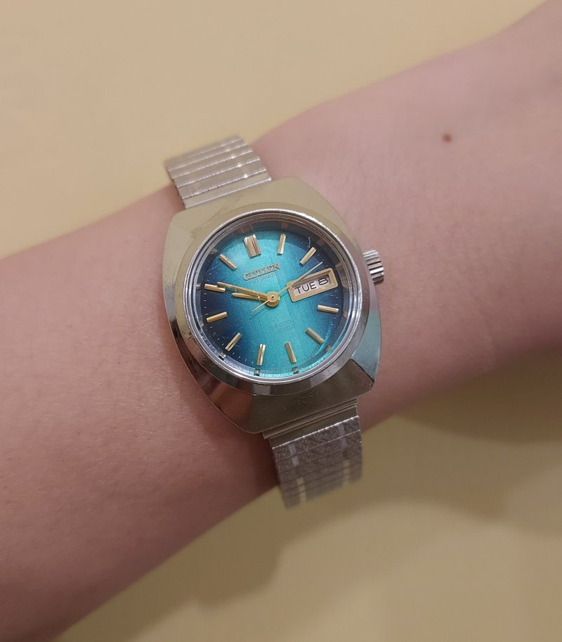 普普年代 • 太空風格 Citizen 日本星辰日曆自動上鍊古董機械錶 - 女錶 - 其他材質 