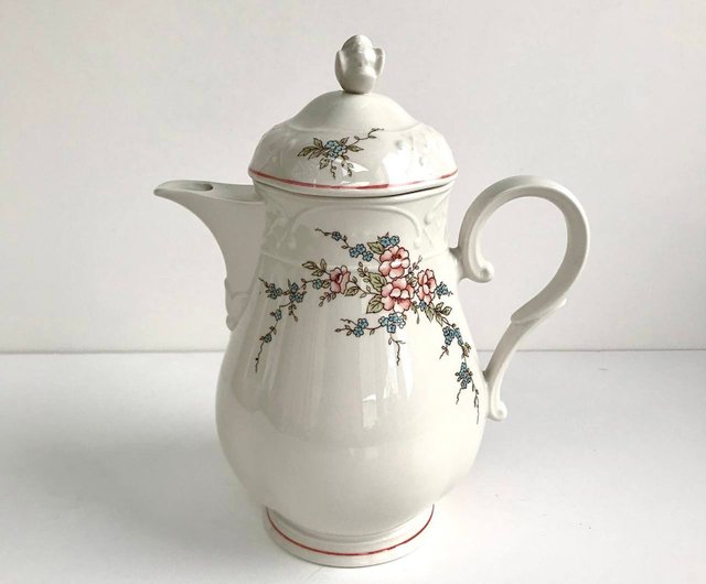 Villeroy & Boch Rosette ティーポット |ピンク、ブルーの花の磁器ティーポット |ヴィンテージ ビレロイ - ショップ  HappyDuckVintage コーヒードリッパー - Pinkoi