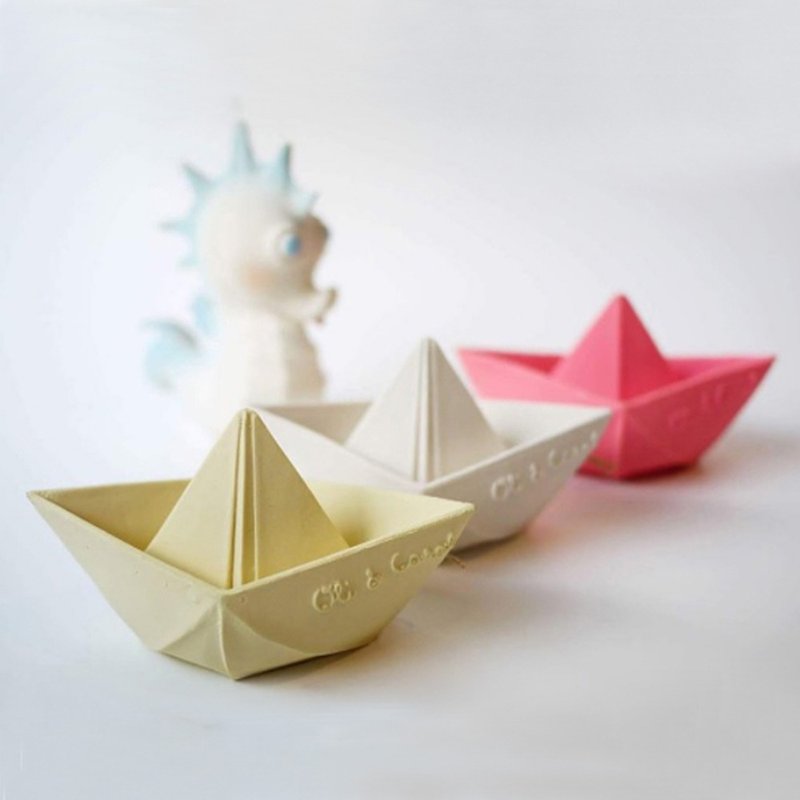 [Value 3 into the group] Spain Oli & Carol – Origami Boat - Pink / Yellow / White 3 into the group - ของเล่นเด็ก - ยาง หลากหลายสี
