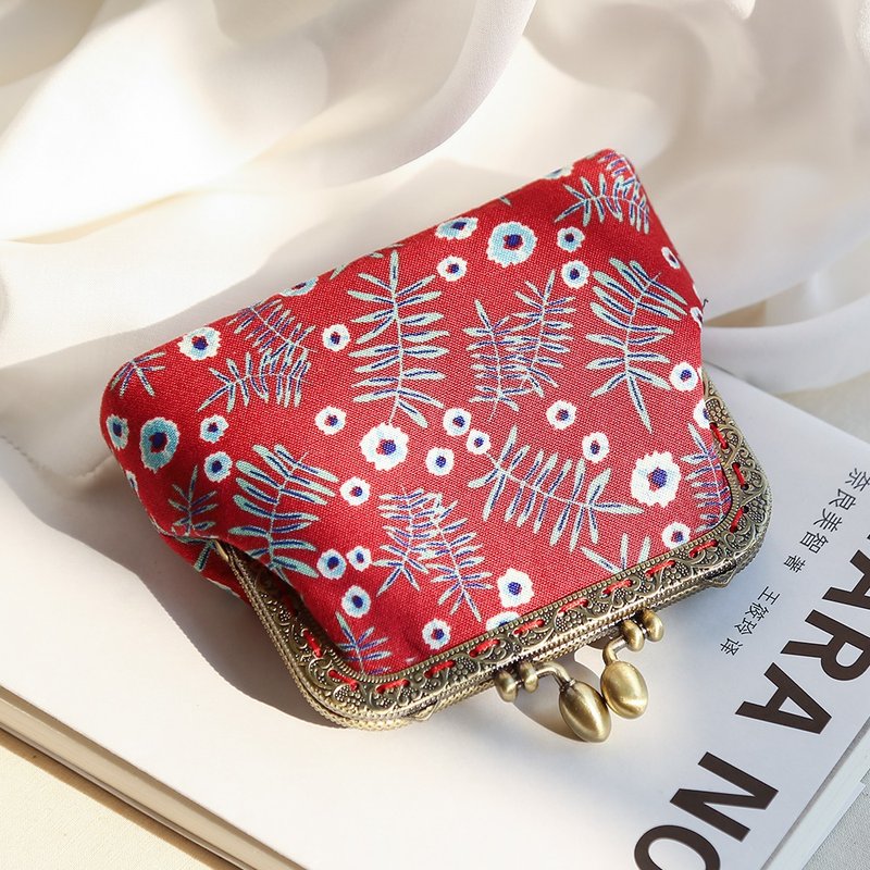 獨家 coin purse 零錢包 口紅包 禮物交換 聖誕禮物 尾牙禮物 - 零錢包/小錢包 - 棉．麻 多色